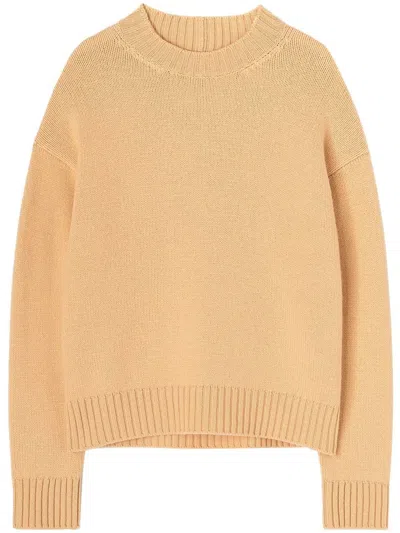 Jil Sander Extra-long Sleeve Sweater In Orange