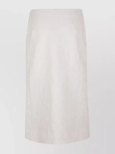 Jil Sander Fabric Split Hem Skirt In White