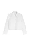 Jil Sander Cropped Blouson Jacket In White