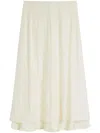 Jil Sander Women's Falda Bordado Flores Crudo | Size De38 | J03ma0226j20297104 In White