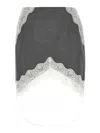 Jil Sander Organza Lace Wool Skirt In Gray