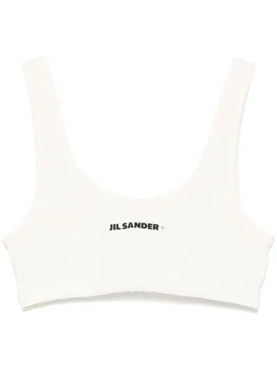 Jil Sander Fast Dry Jersey Sports Bra In Neutrals