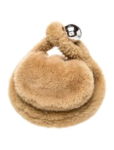 Pre-owned Jil Sander Faux Fur Evening Bag In Neutral