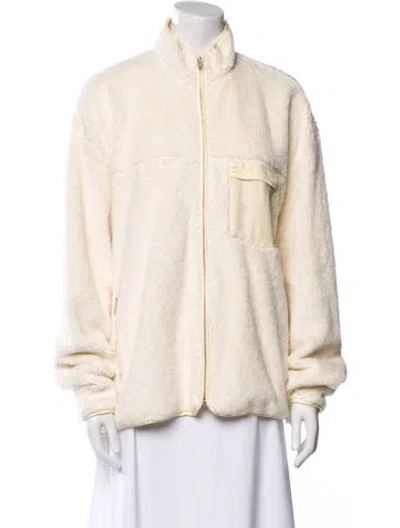 Pre-owned Jil Sander Faux Fur Jacket In Neutral