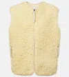 Jil Sander Weste Aus Faux Fur In Gelb 
