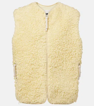 Jil Sander Weste Aus Faux Fur In Gelb 