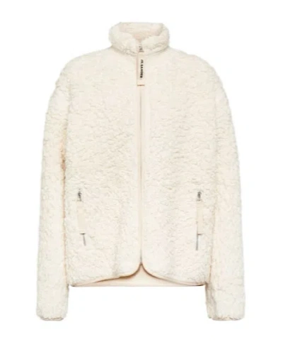 Jil Sander Faux Fur-trimmed Cotton Jacket In Neutral