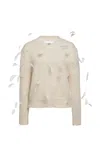 Jil Sander Feather-embroidered Alpaca-wool Sweater In Off-white