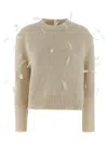 Jil Sander Feather Sweater Sweaters And Cardigans White In Neutral