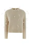 Jil Sander Feather Sweater Sweaters And Cardigans White In Neutral