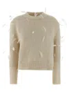 Jil Sander Feather Sweater Sweaters And Cardigans White In Neutral