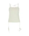 Jil Sander Feather-trim Camisole Top In White