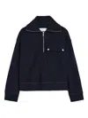 Jil Sander Felted Sweatshirt In Black