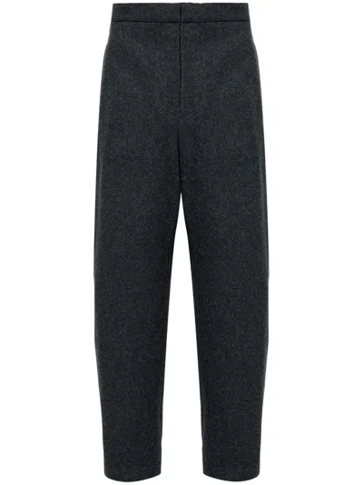 Jil Sander Felted Trousers In Grey