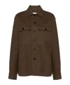 Jil Sander + Felted Wool Overshirt In Green