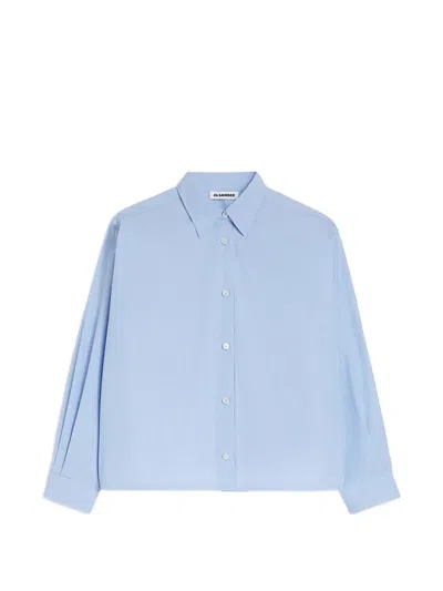 Jil Sander Fil-à-fil Shirt In Blue