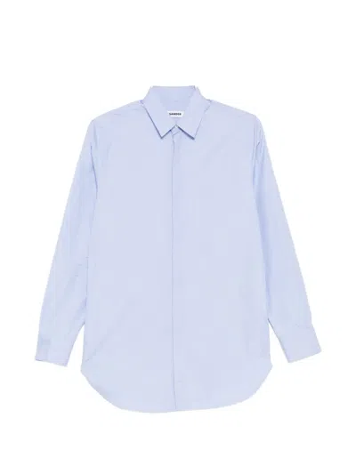 Jil Sander Fil-à-fil Shirt In Blue