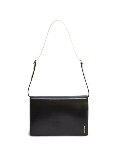 Jil Sander File Small Leather Crossbody Bag In Black