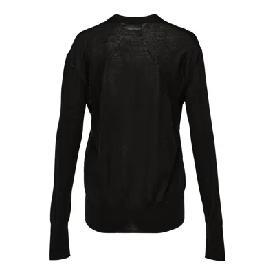 Jil Sander Fine Cashmere V-neck Cardigan In Black