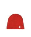 Jil Sander Ribbed Folded Brim Hat In Red