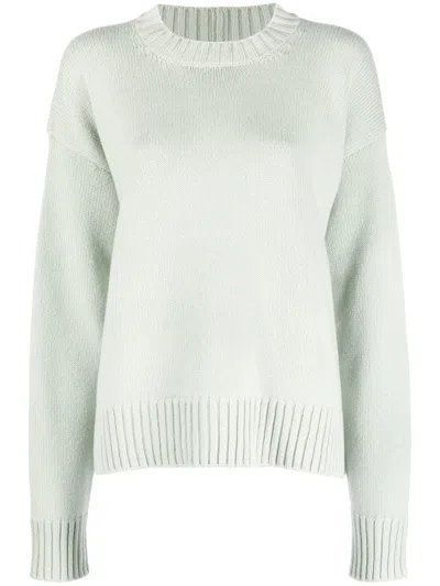 Jil Sander Fine Knit Cotton-cashmere Jumper In Green