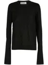 Jil Sander Fine-knit Jumper In 黑色