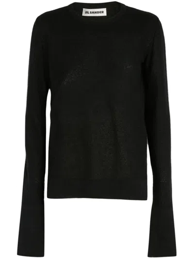 Jil Sander Fine-knit Jumper In 黑色