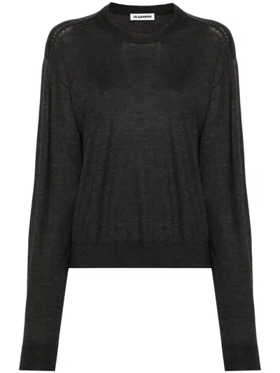 Jil Sander Fine-knit Jumper In Grey
