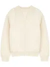Jil Sander Panelled Virgin Wool-blend Sweater In Neutrals