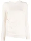 Jil Sander Fine-knit Long-sleeve Jumper In Neutrals