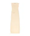 Jil Sander Ivory Japanese Cotton Dress In Nude