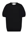 Jil Sander Short-sleeve Wool Jumper In Black