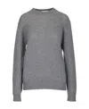Shop Jil Sander Fine-knit Wool Jumper In Gray