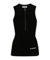 Jil Sander Fine-ribbed Sleeveless Top In Black