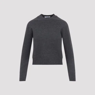 Jil Sander Fine Wool Pullover Sweater For Women In Gray