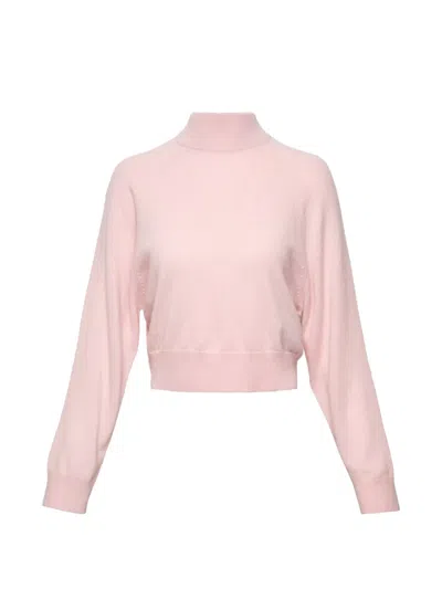 Jil Sander Fine Wool Cashmere Sweater In Pink