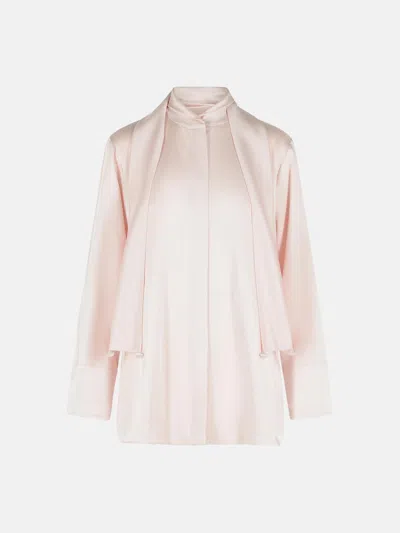 Jil Sander 'fiocco' Pink Acetate And Viscose Shirt