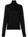 Jil Sander Knitwear Turtleneck Sweater Lightweight Long Sleeves In Black