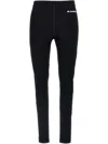 Jil Sander Fitted Black Leggings With Distinctive Waistband Print In Black
