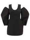 Jil Sander Cut-out Cotton Top In Black