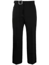 Jil Sander Fitted Cropped Pant With Flared Hem In Black