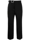 Jil Sander Cropped Pant Flared Hem In Black