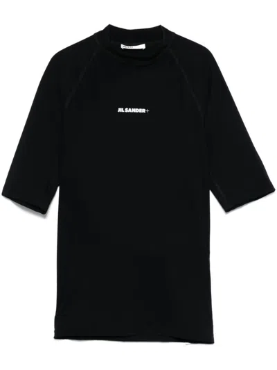 JIL SANDER FITTED MOCK NECK T-SHIRT