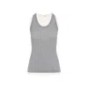 Jil Sander Fitted Sleeveless Top With Contrasting Hem Layer