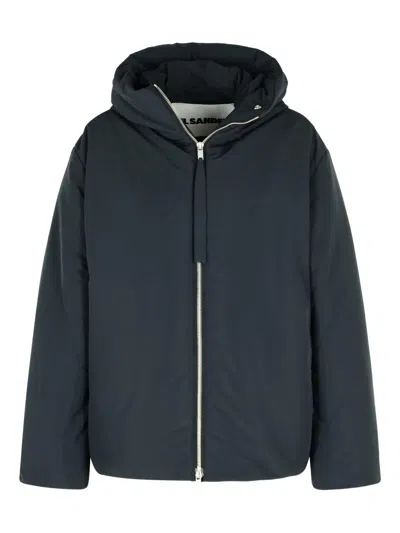 JIL SANDER FIXED-HOOD DRAWSTRING PUFFER JACKET