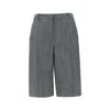 Jil Sander Flame Wool-blend Shorts In Gray