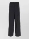 Jil Sander Flannel Pant With Wide Leg And Back Pockets In Black