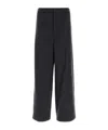 Jil Sander Flannel Pant With Wide Leg And Back Pockets In Black