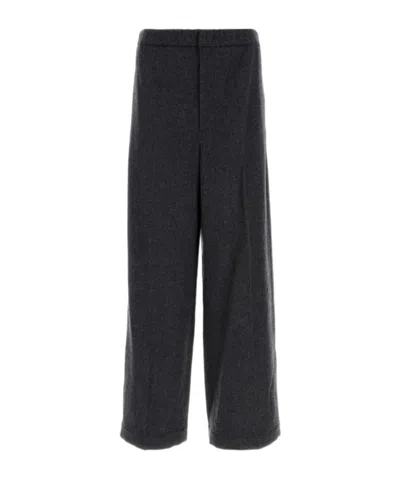 JIL SANDER FLANNEL WOOL TROUSERS