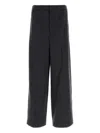 Jil Sander Flannel Pant With Wide Leg And Back Pockets In Black